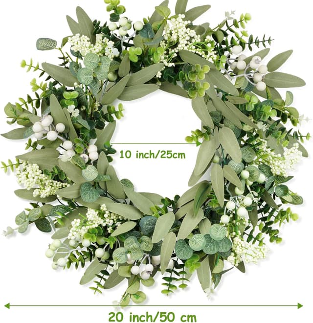 Detalle de 50 cm eucalyptus door wreath for front door