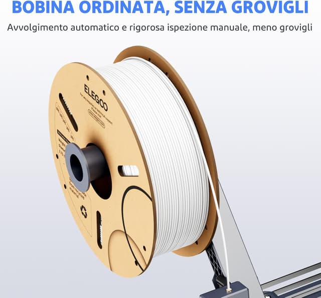 Thumbnail 3 de ELEGOO PLA+ 1,75 mm Bianco 2 kg filamento per stampanti 3D 🖨