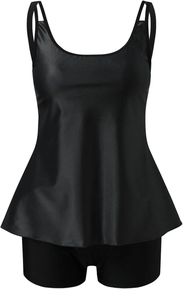 Detalle 1 de wihnsinop Damen Tankini-Set mit Bauchkontrolle (Top & Badeshorts)