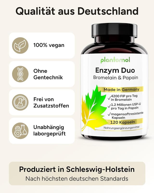 Thumbnail 6 de Papain Bromelain Kapseln hochdosiert 120 Kapseln