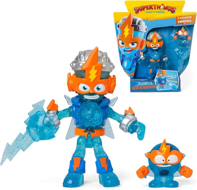 Detalle de SuperThings Kazoom Kid – Figura snodata con accessorio esclusivo Energoal