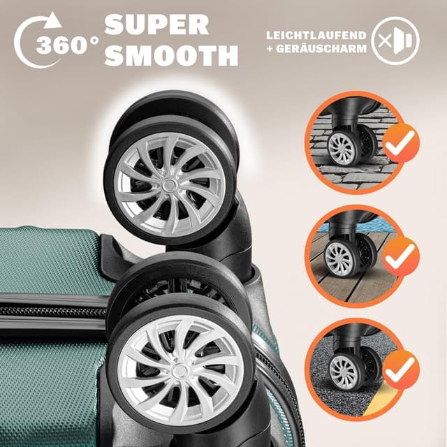 Detalle 2 de Monzana Kofferset Hartschalen M-L-XL 3tlg Grün