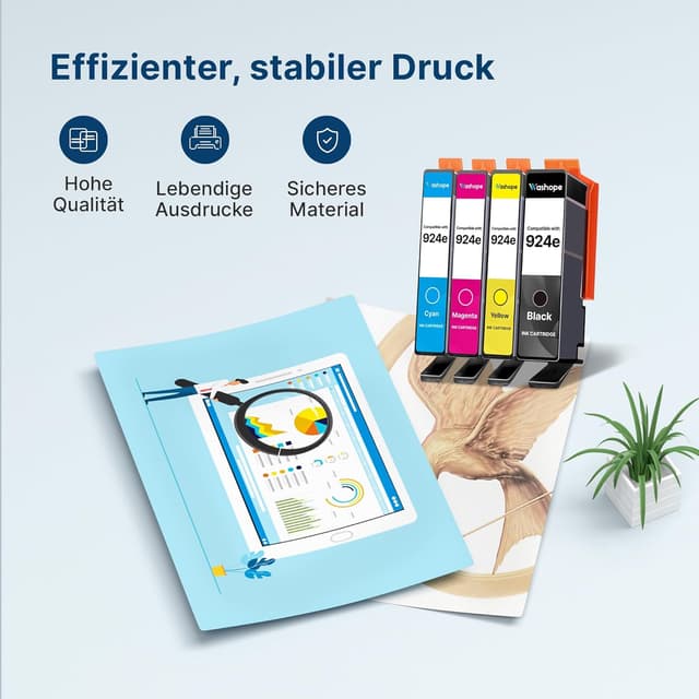Thumbnail 6 de Washope 924e/924 Patronen Multipack kompatibel für HP Officejet Pro (4er-Pack)