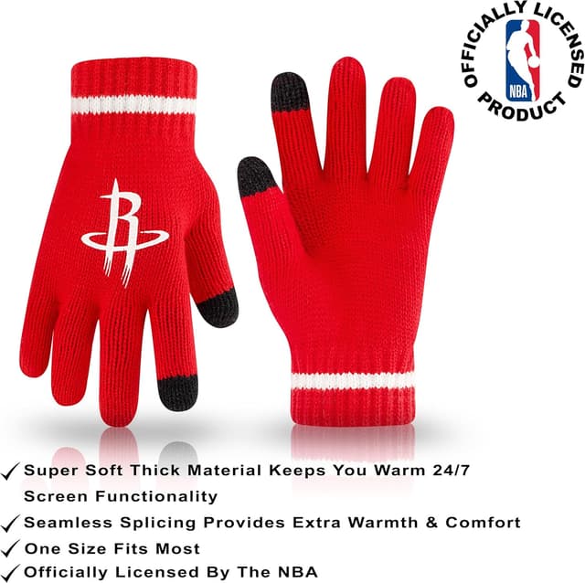 Detalle de Ultra Game Youth NBA Official Super-Soft Winter Beanie with Touch Screen Gloves