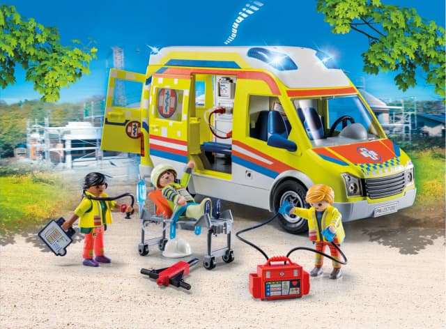 Detalle 2 de PLAYMOBIL Ambulancia con luz y sonido City Life