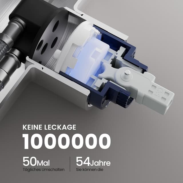 Detalle de CECIPA Küchenarmatur mit ausziehbarer Brause und 2 Strahlfunktionen, Edelstahl (gebürstet)