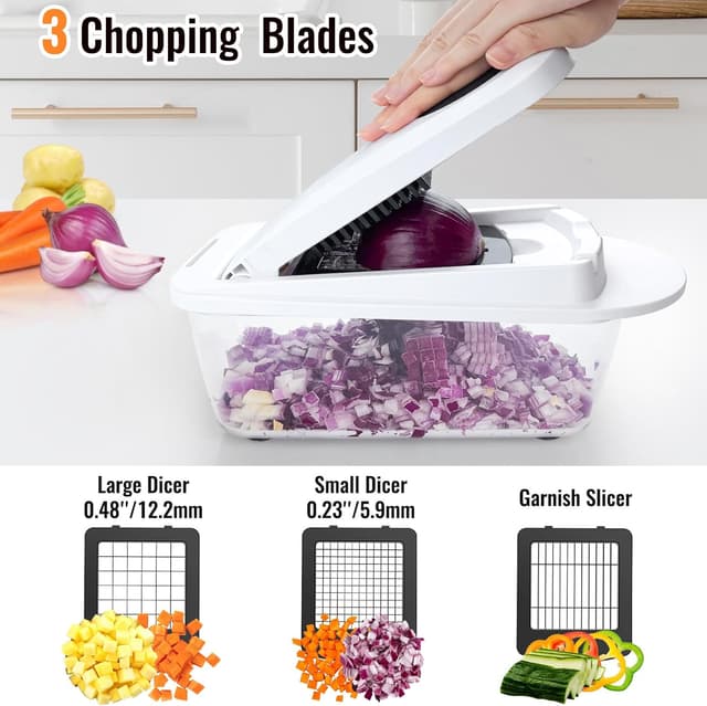 Thumbnail 3 de 8 Blade All-in-1 Vegetable Chopper 17L 🍅