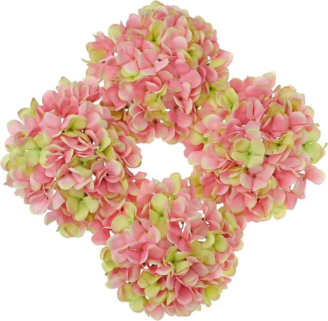 Thumbnail 6 de Oairse set of 4 artificial hydrangea flower heads (19cm) with stems for DIY bouquets and wedding displays