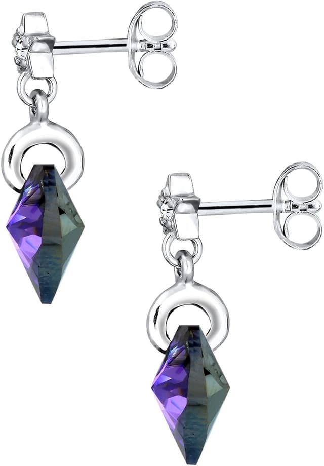 Detalle 2 de Elli Ohrringe Herz Stern mit Kristallen