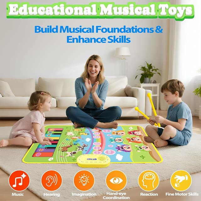 Detalle 2 de MOMUSE 3-in-1 Musical Play Mat 80x60cm