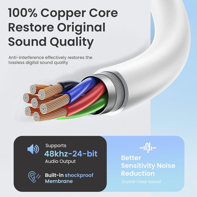 Detalle 2 de zaanieo USB C Headphones Wired Earbuds