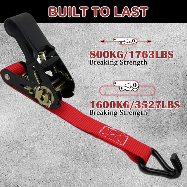 Detalle 2 de OWSYTOOL Ratchet Straps 6m 800kg Tie Downs