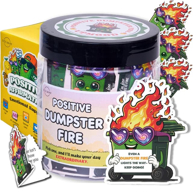 Imagen de SOLMAY Pickle Positive 60 Affirmation Cards Jar 🧃 en OfertitasTOP