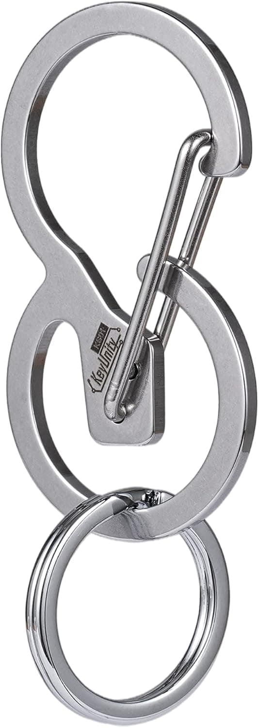 Detalle de KeyUnity Keyring Clip 8 Shape Stainless Steel
