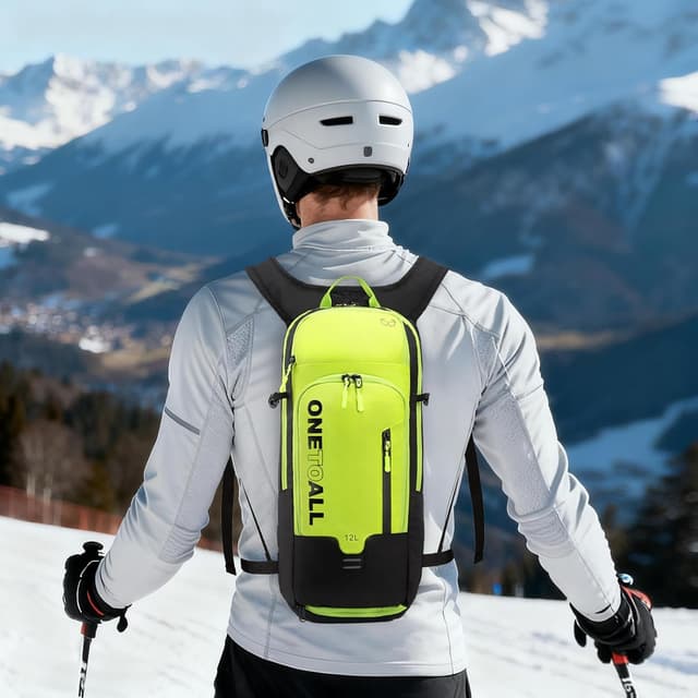 Detalle de Local Lion Fahrradrucksack 12L wasserdicht für Damen – Wanderrucksack & Skirucksack mit Regenschutz