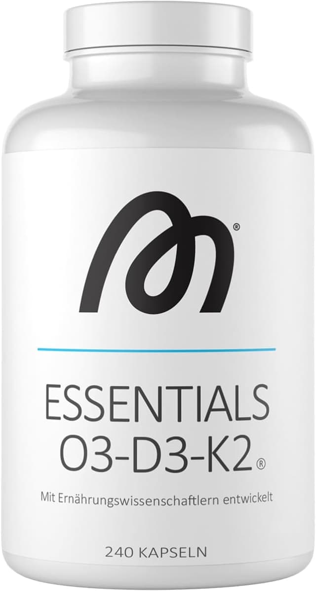 Detalle de MORE Vegan Essentials O3-D3-K2 (80 Kapseln) – veganes Omega-3 aus Algenöl mit Vitamin D3 & K2