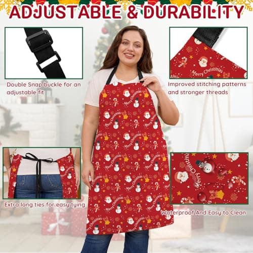 Thumbnail 4 de FunChaos 2 pièces tabliers de Noël grande taille