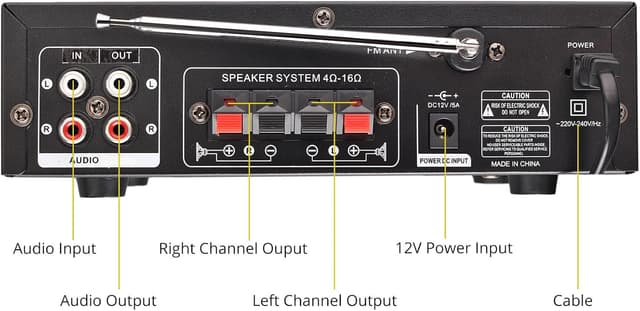 Detalle de PROZOR 40W+40W Amplificateur stéréo Bluetooth