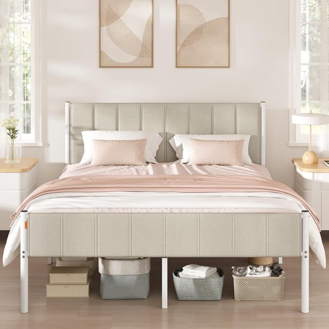 Imagen de VASAGLE RMB975LH01 Struttura Letto Matrimoniale 160x200 en OfertitasTOP