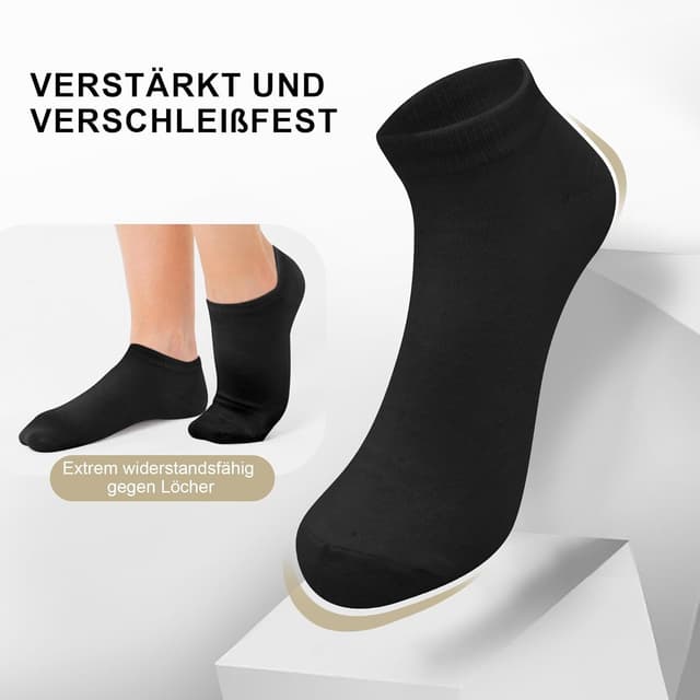 Detalle de Libella Sneaker-Socken (12 Paar) mit Baumwolle – unisex Kurzsocken für Sneaker, Sport und Alltag