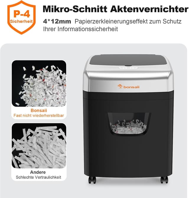 Detalle 2 de bonsaii C233-B Aktenvernichter 23 L đź“„