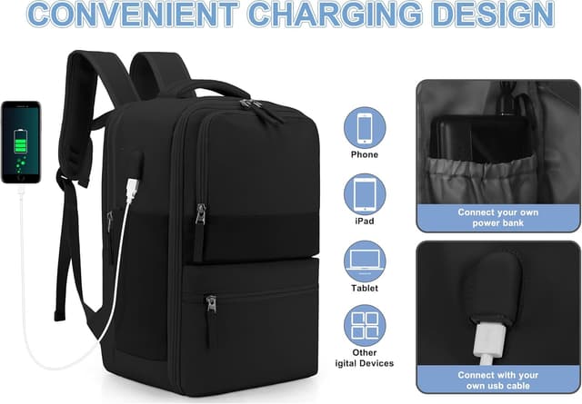 Detalle de SUNUP Ryanair cabin bag 40x20x25cm under-seat travel backpack (20L) with laptop fit