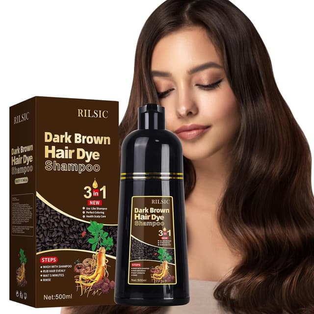 Detalle 2 de Dunkle Kaffeefarbe Hair Dye Shampoo 3in1 – Haarfärbeshampoo für graues Haar (500 ml)