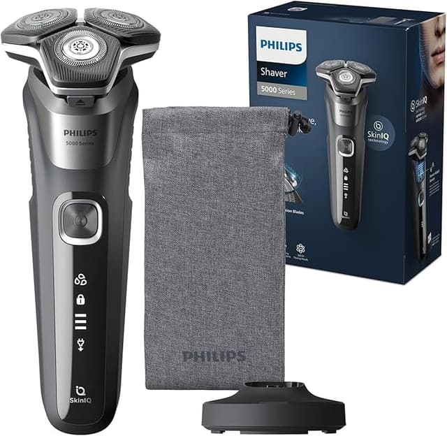 Detalle de Philips Serie 5000 Afeitadora Hombre 🌟 Barba, Recortadora, 45 cuchillas