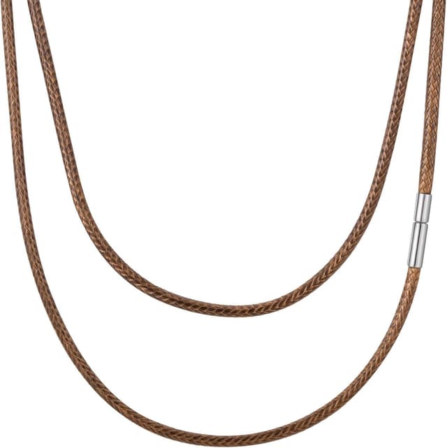 Detalle de VNOX Lederhalskette mit Verschluss, 40 cm