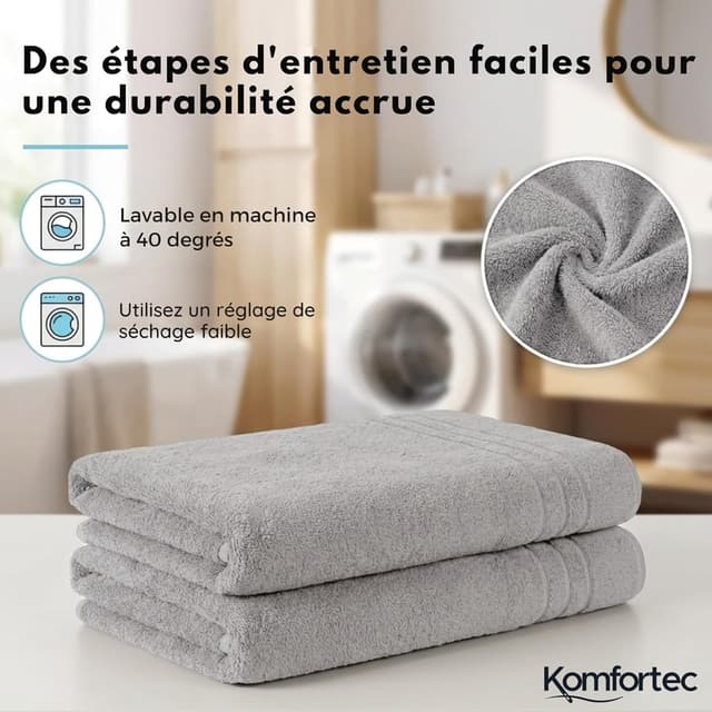 Detalle de Komfortec Serviette de sauna XXL 80 x 200