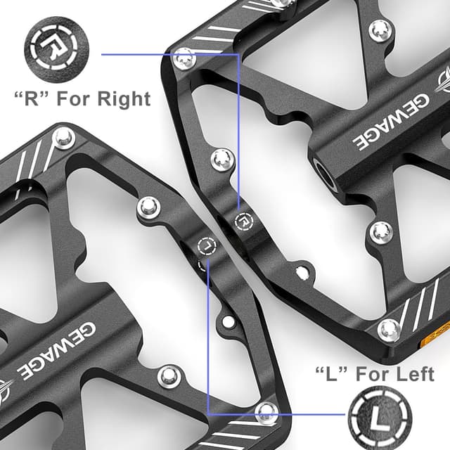 Detalle de GEWAGE Fahrradpedale 9/16 Zoll mit Reflexen