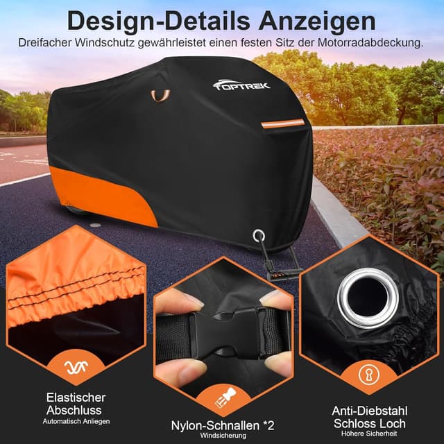 Thumbnail 4 de toptrek Motorrad Abdeckplane XXL 265x105x125 cm