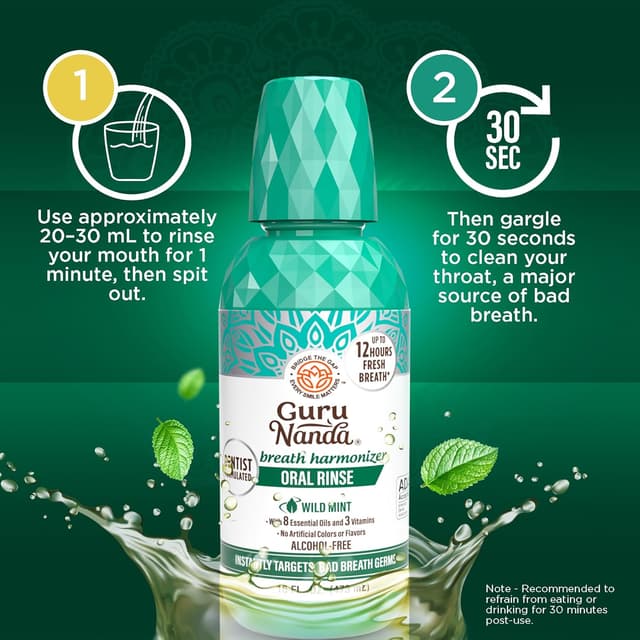 Thumbnail 5 de GuruNanda Fresh Breath Mouthwash 16 oz 🦷
