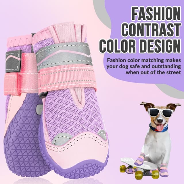 Detalle de Eyein Dog Boots Paw Protector (2pc) – breathable, waterproof lower & reflective non-slip dog shoes