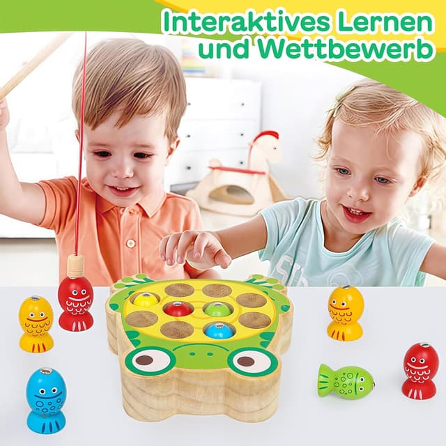 Thumbnail 2 de YIQOGAME Montessori Holz Angelspielzeug Ab 3 Jahre