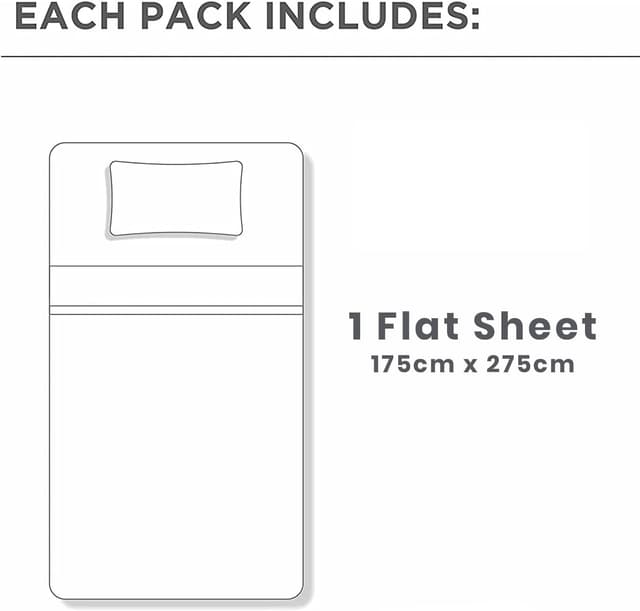 Detalle de Yorkshire Bedding Single Flat Sheet in 100% Egyptian Cotton (200 Thread Count) – Grey