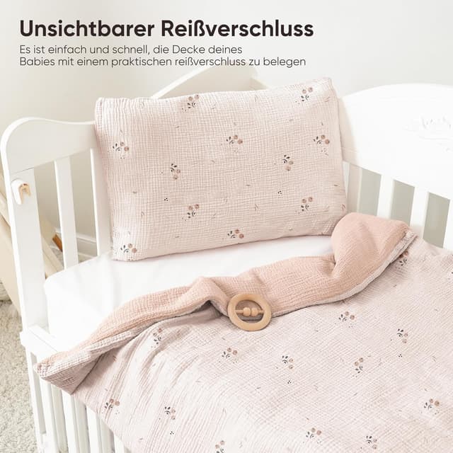 Detalle 2 de Susurration Musselin Kinderbettwäsche 100x135