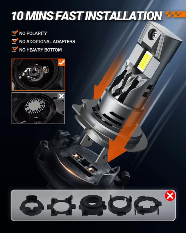 Detalle 2 de SEALIGHT H7 LED 110W 33000LM