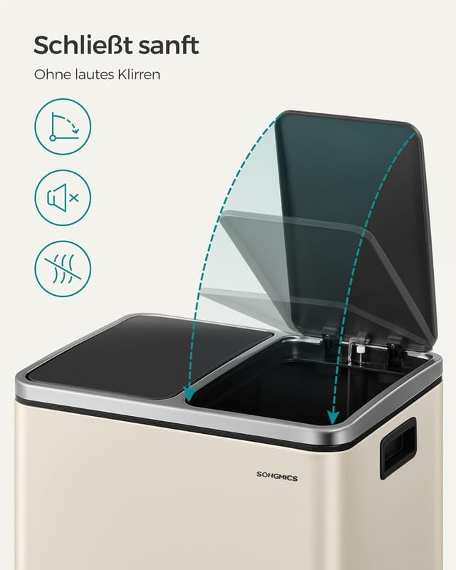 Thumbnail 4 de SONGMICS LTB30A02 Mülleimer 2×15 L 🗑