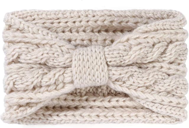 Detalle 2 de DRESHOW Stirnbänder Damen Winter-Set (4 Stück) aus 100% Acrylwolle mit Turban-Style