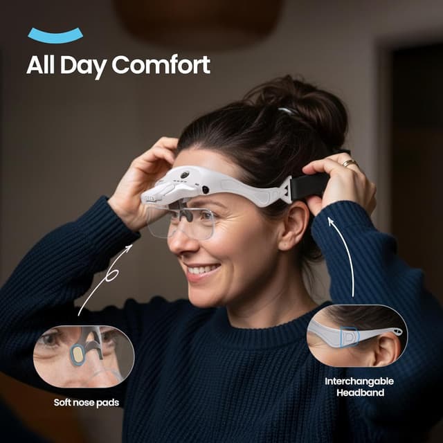 Thumbnail 4 de ARTDOT Gafas lupa 5 lentes con LED