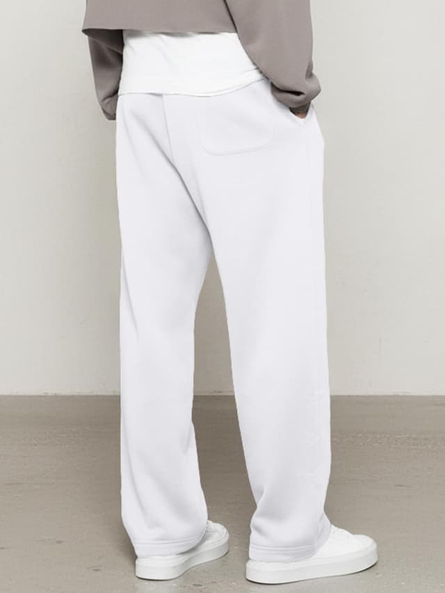 Detalle de JMIERR Herren Casual Baggy Hosen mit breiten Beinen – Lounge-, Gym- und Reise-Sweatpants mit Taschen (S–3XL)