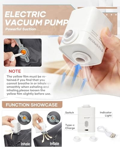 Detalle 2 de SZLX Mochila de vacío para cabina (Ryanair) con sistema de compresión y bomba eléctrica