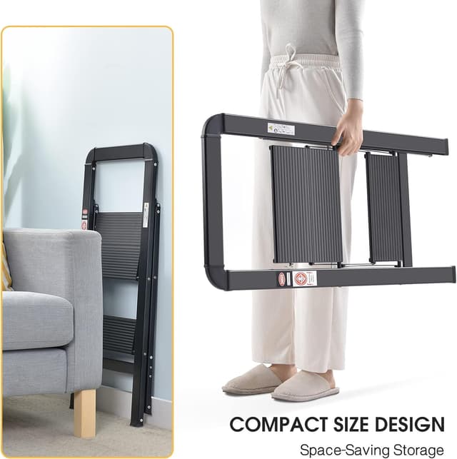 Thumbnail 3 de KINGRACK Leiter 2 Stufen, klappbar, 150 kg 🪜