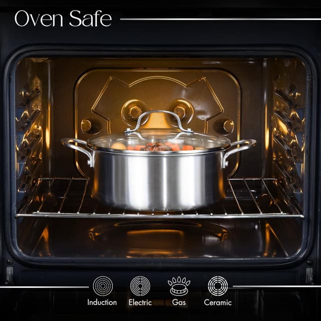 Detalle 2 de Nuovva 8pc stainless steel cookware set