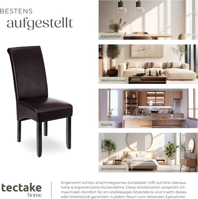Thumbnail 6 de tectake® 4er Set Stühle 106 cm