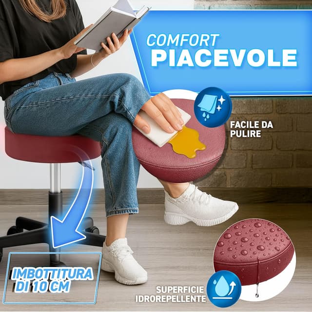 Thumbnail 5 de TRESKO sgabello girevole 10 cm imbottitura