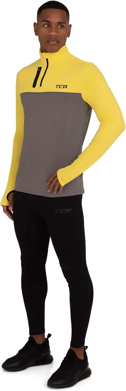 Detalle de TCA Fusion long sleeve 1/4 zip running top for men