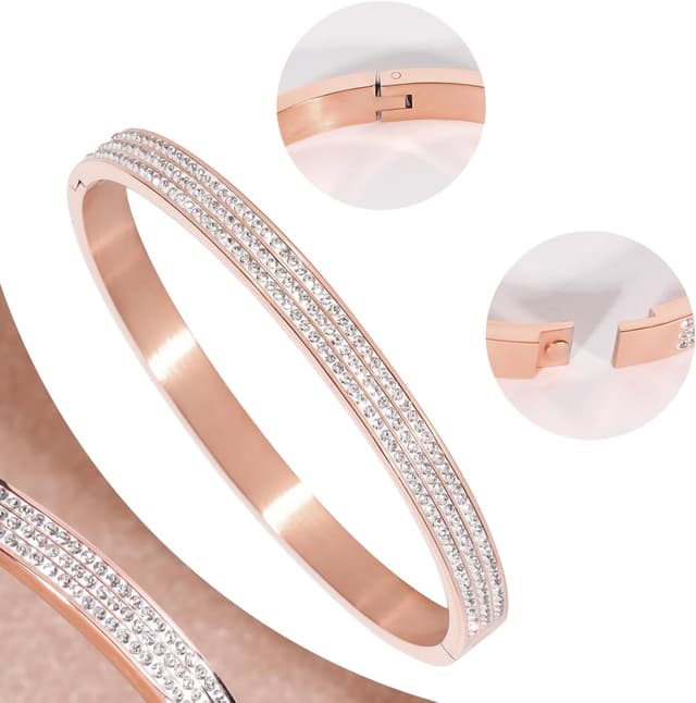 Detalle 2 de MILAKOO 4mm oval cuff bangle bracelet