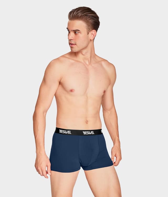 Detalle 2 de YESWEL Bamboo Boxers for Men (No Itchy Labels) – Breathable Bamboo Trunks Multipack